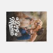 Dog mam aangepaste foto fleece deken (Voorkant (Horizontaal))