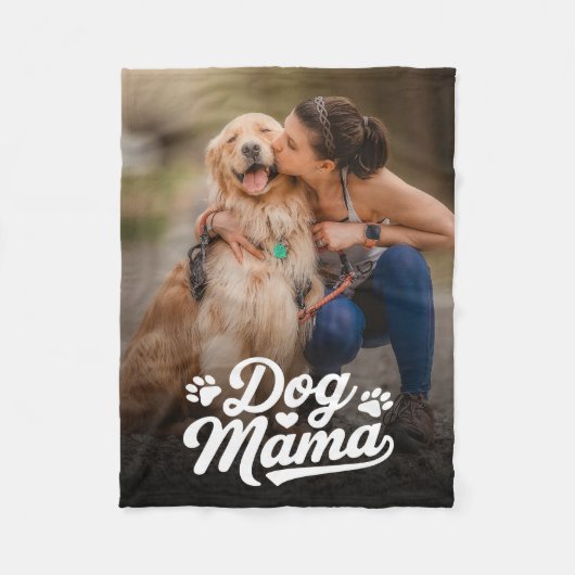 Dog mam aangepaste foto fleece deken (Voorkant)