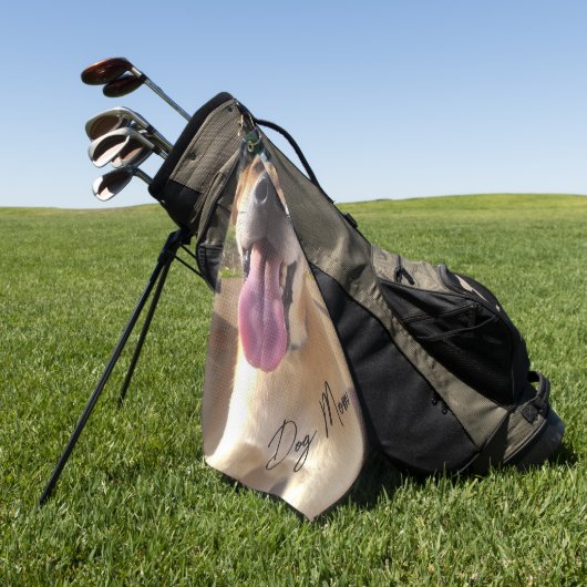 Dog Mam Aangepaste foto Golfhanddoek (Groen)