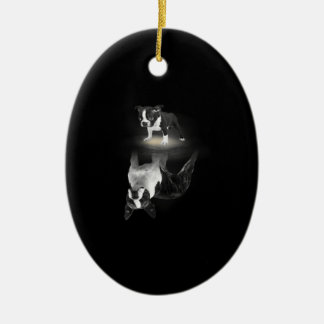 Dog Mam BostonTerrier Hondenliefhebber Gift Moeder Keramisch Ornament