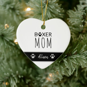 Dog mam Boxer - Persoonlijke schilderafdrukken Keramisch Ornament