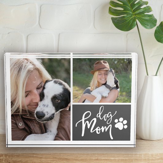 Dog Mam Cadeau Fotocollage Afbeelding Blok
