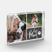 Dog Mam Cadeau Fotocollage Afbeelding Blok (Links)