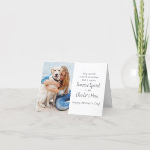 Dog mam Custom Pet Photo Moederdag Feestdagen Kaart
