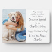 Dog mam Custom Pet Photo Moederdag Fotoplaat (voorkant)