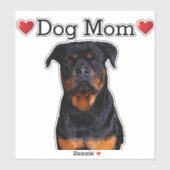 Dog mam Cute Heart Rottweiler Animal Auto Sticker (Vel)
