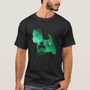 Dog mam Dog St Patrick's Day Westie mam Mannen vro T-shirt