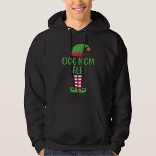 Dog mam Elf Kerstfamilie Matching Group Xmas Hoodie