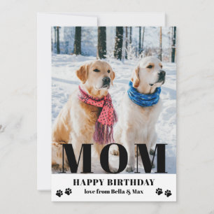 Dog mam Happy Birthday Modern Persoonlijke foto