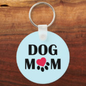 Dog mam Heart Paw Sleutelhanger (Voorkant)