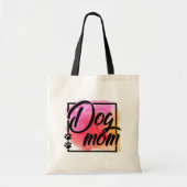 Dog mam kleurrijk dierenvriend tote bag (Voorkant)