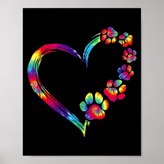 Dog mam Pap Puppy Love Dogs Paw Print Heart Stropd (Voorkant)