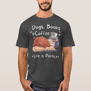 Dog mam Papa-honden boeken mannen koffie T-shirt