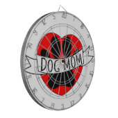 Dog mam Paw en Red Heart Tekening Dartbord (Voorkant Links)