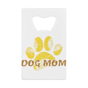 Dog mam Paw Sunflower Tekening Kredietkaart Flessenopener