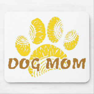 Dog mam Paw Sunflower Tekening Muismat
