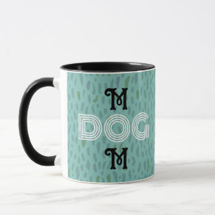 Dog mam schattige trendy mok typografie zwart blau