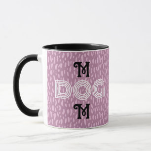 Dog Mam schattige trendy mok typografie zwarte roz