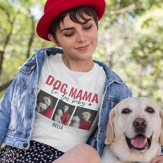 Dog Mama | 3 Foto-collage T-shirt