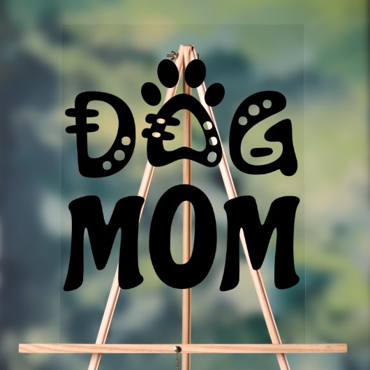 Dog mama acryl bord (Neutraal)