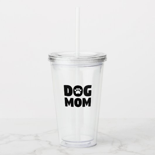 Dog mama acryl drinkbeker (Voorkant)