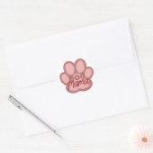 Dog Mama Artwork - Puppy Mum/Mam Pet Lover Ronde Sticker (Envelop)