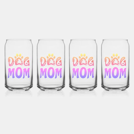 Dog mama blikvorm glas (Voorkant)