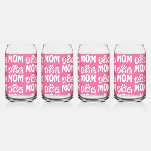 Dog mama blikvorm glas (Achterkant)