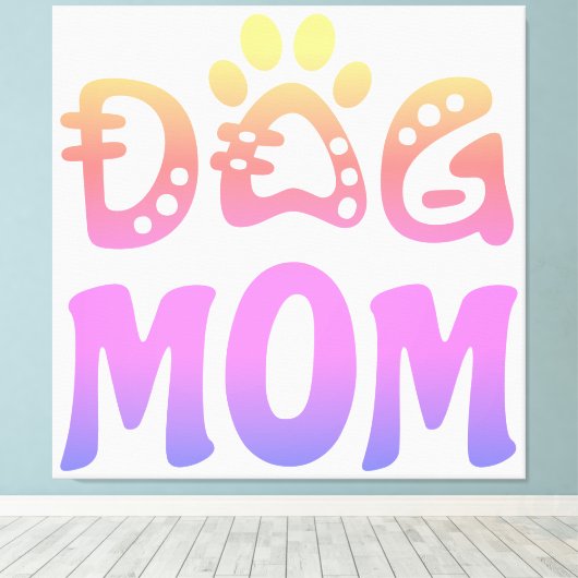 Dog mama canvas afdruk (Insitu (Houten vloer))