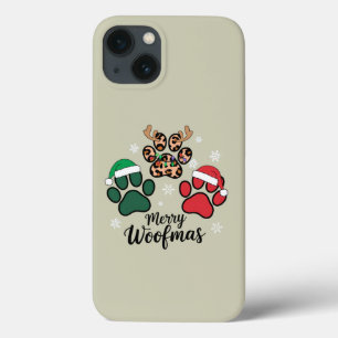 Dog Mama Christmas Merry Woofmas Hondenliefhebber  iPhone 13 Hoesje