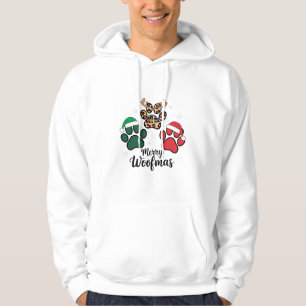Dog Mama Christmas Merry Woofmas Hondenliefhebber  Hoodie