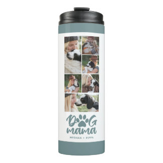 Dog Mama | Foto Grid Green Thermosbeker