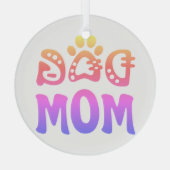 Dog mama glas ornament (Achterkant)