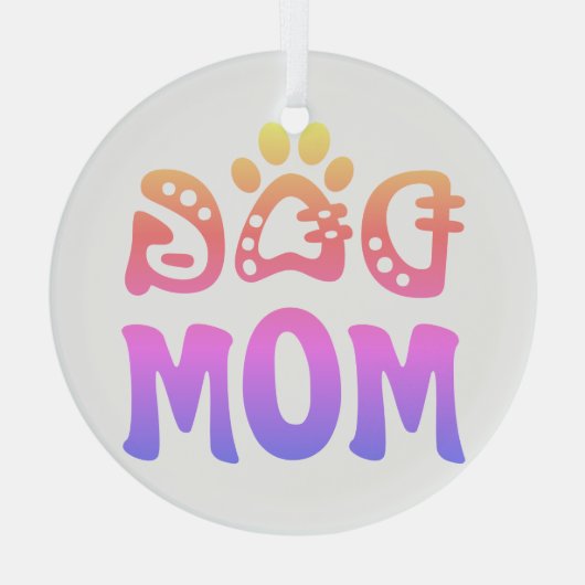 Dog mama glas ornament (Achterkant)