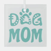 Dog mama glas ornament (Voorkant)