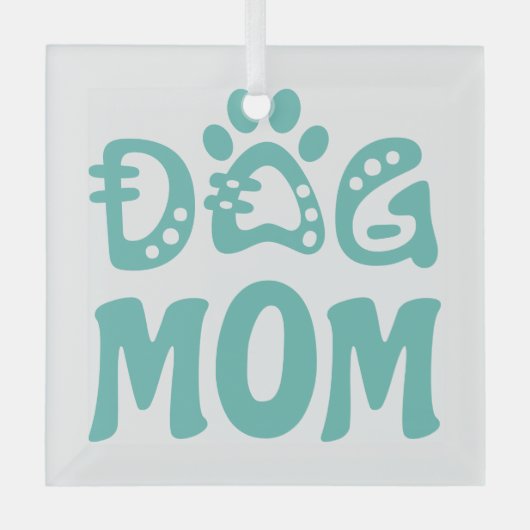 Dog mama glas ornament (Voorkant)