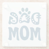 Dog mama glazen onderzetter (Achterkant)