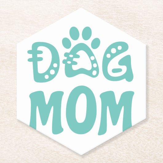Dog mama kartonnen onderzetters (Voorkant)