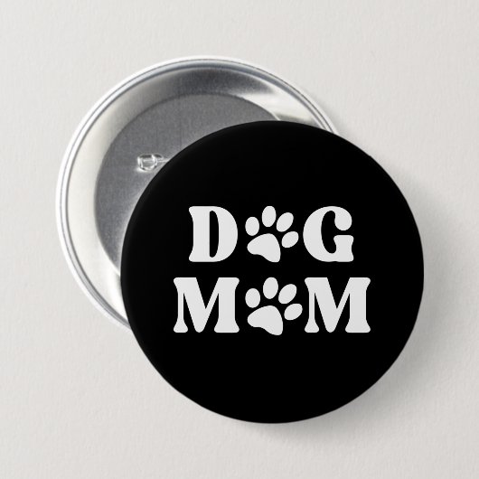 Dog mama-knop ronde button 7,6 cm (Voorkant /achterkant)