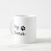 Dog Mama - Kute Black & White Hondenliefhebbers Qu Koffiemok (Voorkant links)