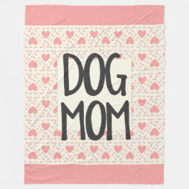 Dog mama Large Fleece Blanket Deken