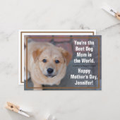 Dog mama | Moederdag Kaart (Voorkant / Achterkant in situ)