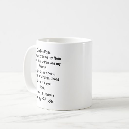 Dog mama Mok - Bedankt dat je mijn moeder bent (Voorkant links)