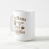 Dog Mama Mug – Fueled by Coffee & Cuddles – Brown (Devant gauche)
