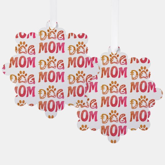 Dog mama ornament kaart (Voorkant / Achterkant)