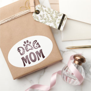 Dog mama ovale sticker