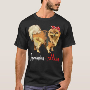 Dog Mama Puppy Mom Pomeranian Premium  T-shirt