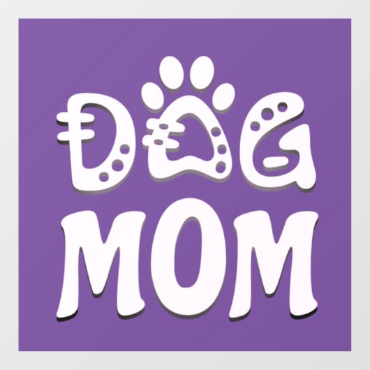 Dog mama raamsticker (Vel)
