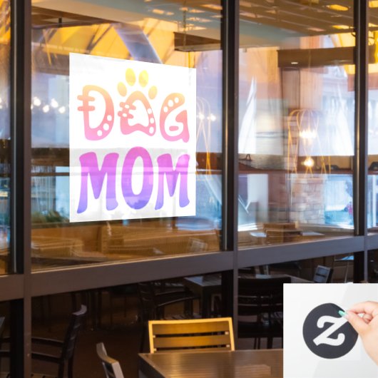 Dog mama raamsticker (Restaurant Raam)