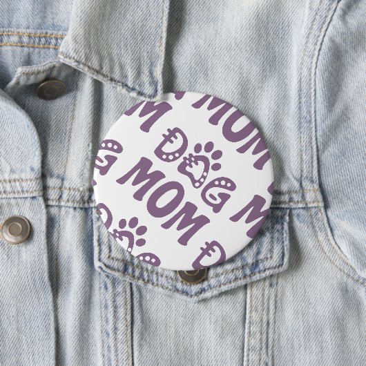 Dog mama ronde button 4,0 cm (In situ)